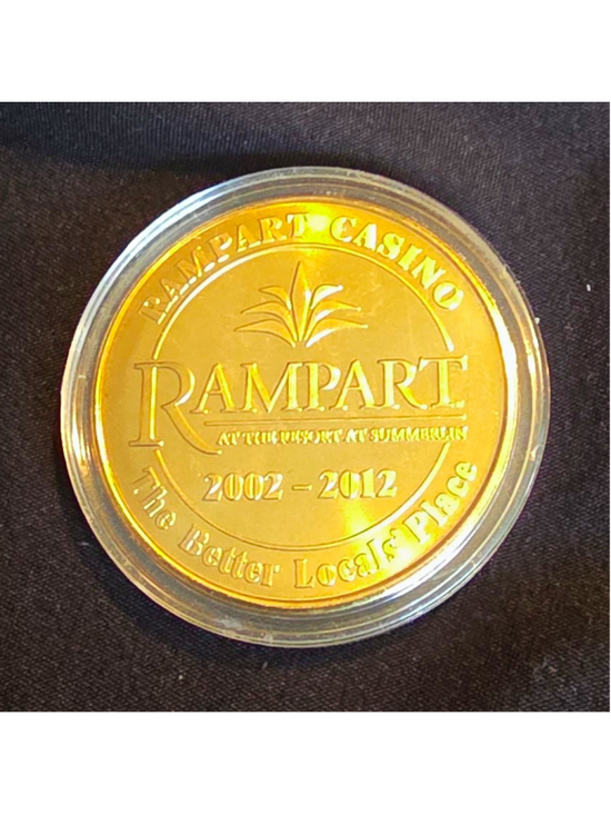 Unbranded Other - Rampart Casino 2002-2012 Collectible Token/Medal w/ Capsule Oak Park OCR